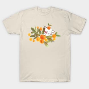 Lucky golden white cat T-Shirt